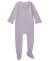 Solid Ruffle Trim Footie : Color: Orchid