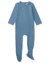 Solid Footie with Printed Lighthouse : Color: Blue Bell