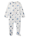Baby and Toddler Boys Pointelle Abstract Watercolor Print Footie : Color: Winter White