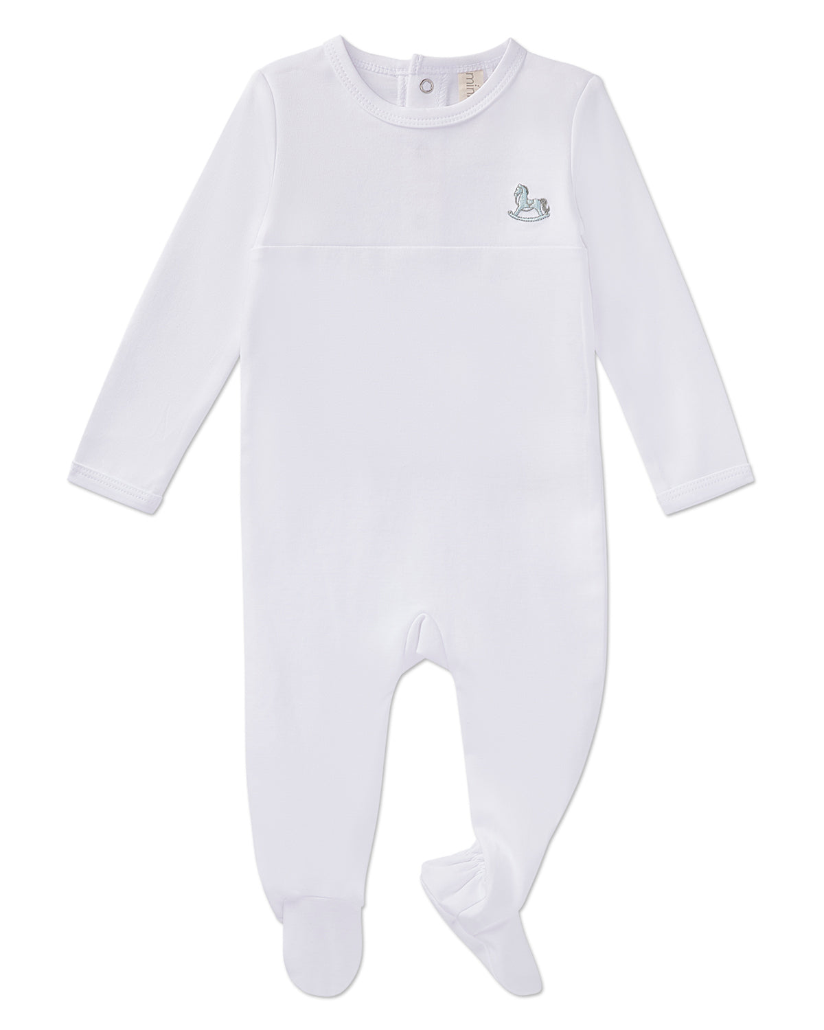 Rocking Pony Footie : Color: Pearl Blue