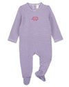 Baby and Toddler "Generation MiniMoi" Stretchy Mini-Striped Cotton-Rich Footie