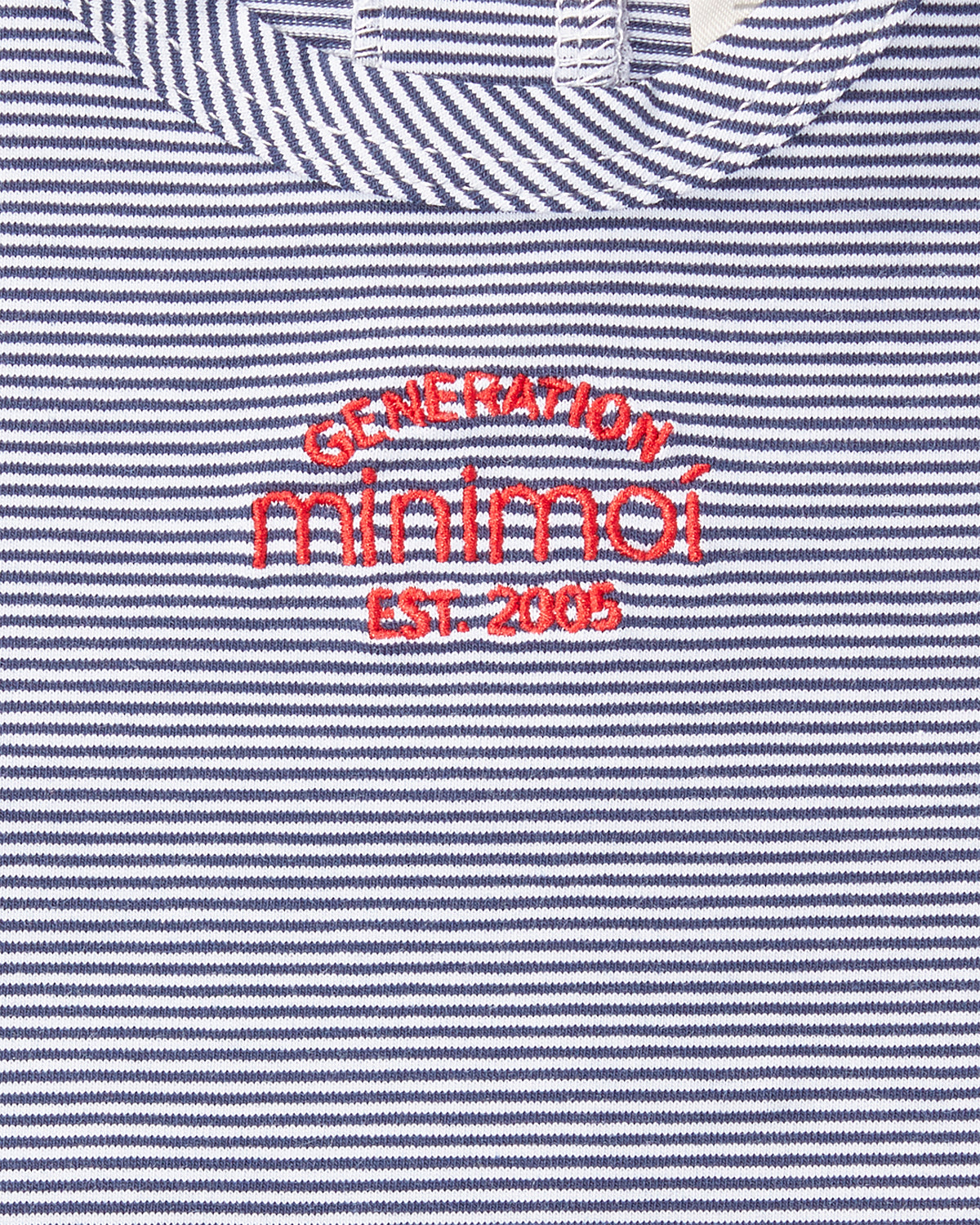 Baby and Toddler "Generation MiniMoi" Stretchy Mini-Striped Cotton-Rich Footie : Color: Red