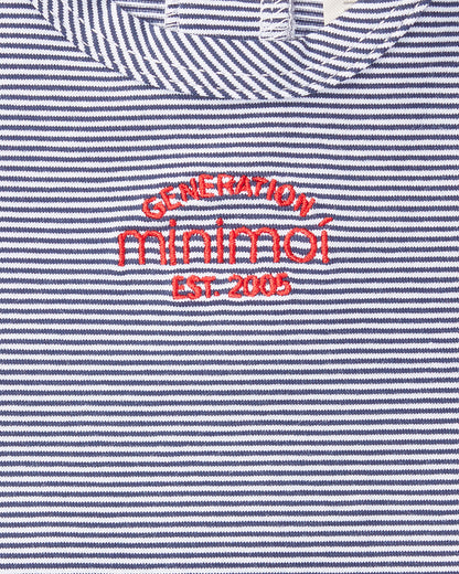 Baby and Toddler "Generation MiniMoi" Stretchy Mini-Striped Cotton-Rich Footie : Color: Red