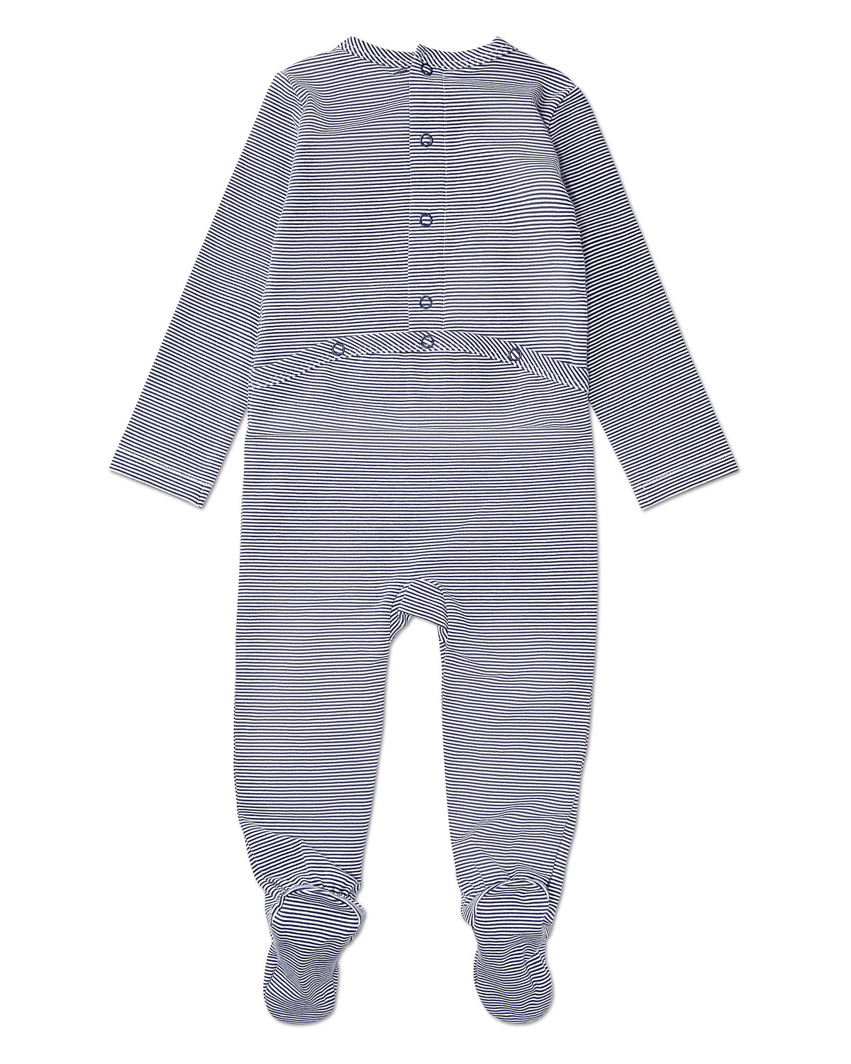 Baby and Toddler "Generation MiniMoi" Stretchy Mini-Striped Cotton-Rich Footie : Color: Red