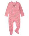 Baby and Toddler "Generation MiniMoi" Stretchy Mini-Striped Cotton-Rich Footie : Color: Red