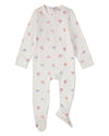 Baby and Toddler Girls "Little Arrangements" Floral Print Cotton Rich Footie : Color: Winter White