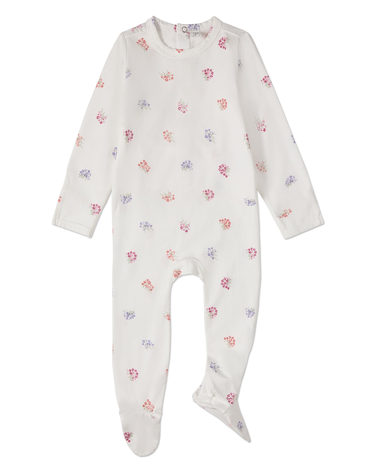 Baby and Toddler Girls "Little Arrangements" Floral Print Cotton Rich Footie : Color: Winter White