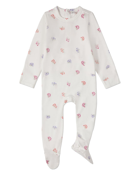 Baby and Toddler Girls "Little Arrangements" Floral Print Cotton Rich Footie : Color: Winter White