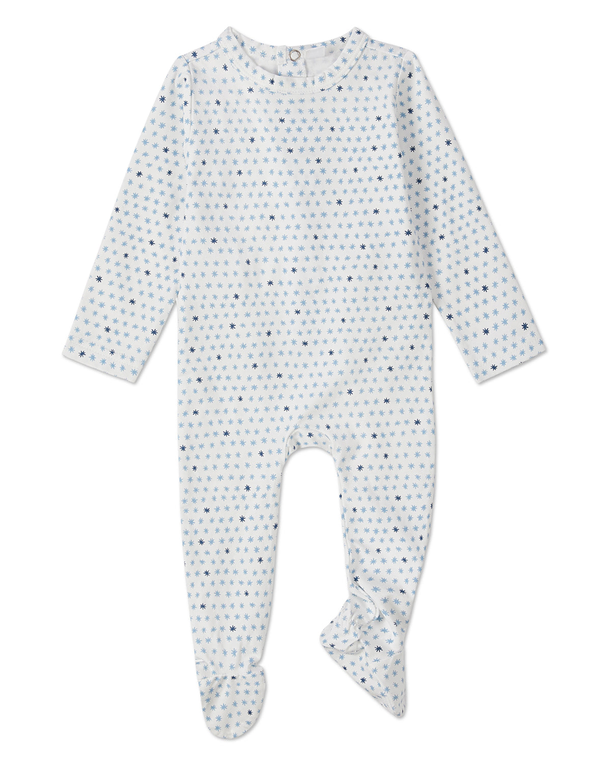 Baby and Toddler Boys "Petite Stars" Cotton Rich Footie : Color: Pearl Blue