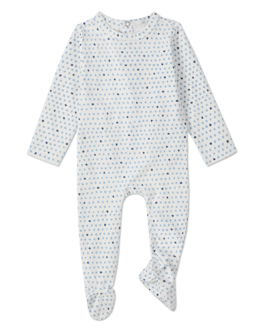 Baby and Toddler Boys "Petite Stars" Cotton Rich Footie : Color: Pearl Blue