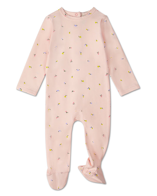 Baby and Toddler Girls Cotton-Rich "Blossoming Florals" Footie : Color: Blush