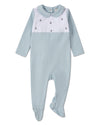 Baby Boys "Sail On" Pintuck Cotton Footie : Color: Blue