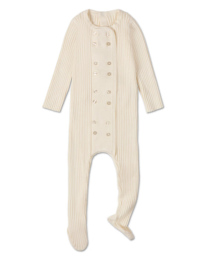 Baby and Toddler Sweater Rib Footie : Color: Winter White