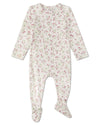 Baby and Toddler Girls "Full Bloom" Floral Pointelle Footie : Color: Pink