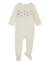 Baby and Toddler Girls Pretty Smocked and Bow-Trimmed Footie : Color: Winter White