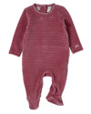 Drop Needle Footie With Minimoi Trim : Color: Berry