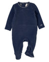 Drop Needle Footie With Minimoi Trim : Color: Navy