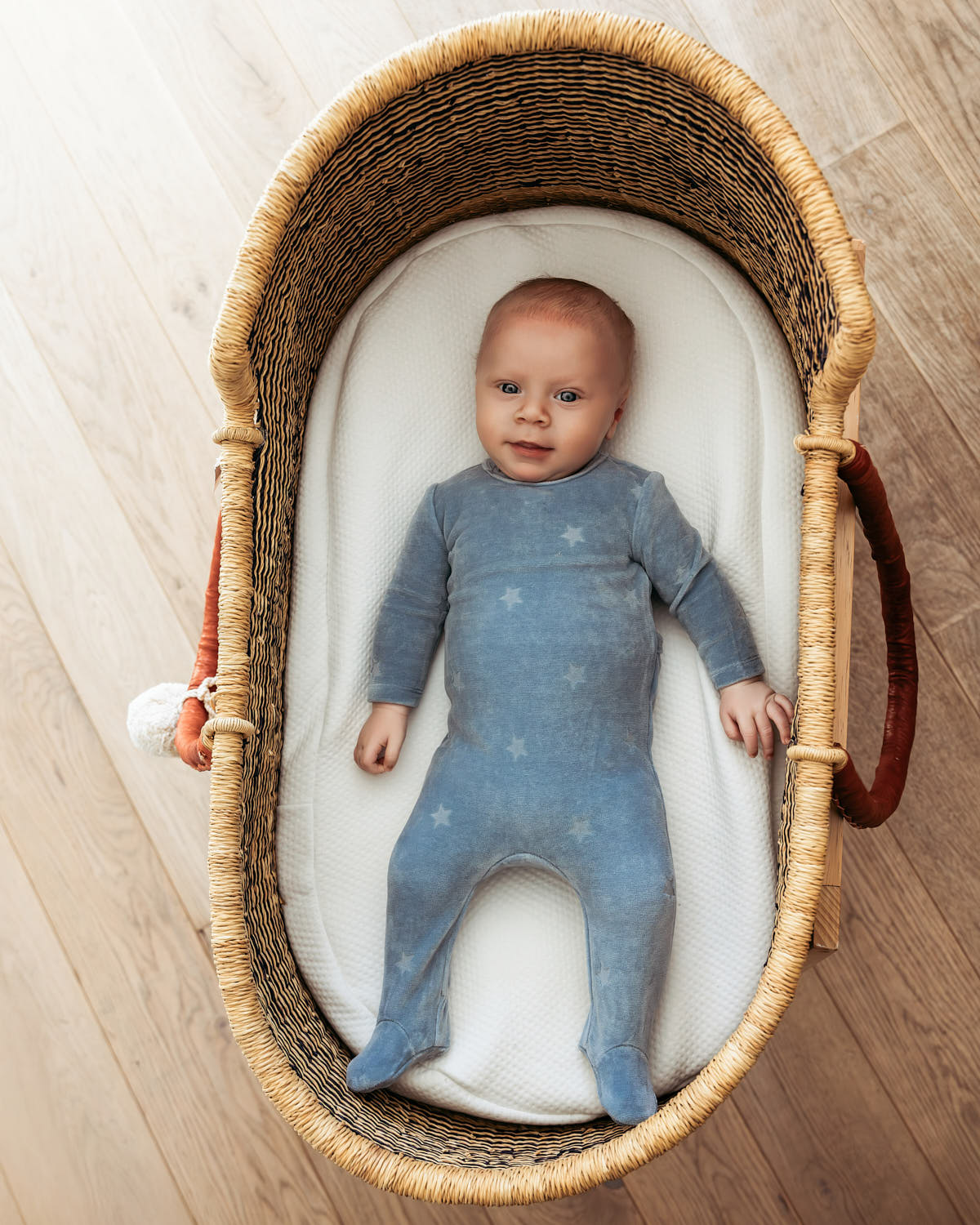 Baby Boys "Velvet Star" Cotton Rich Velour Footie : Color: Blue