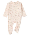 Baby Girls "Cameo Florals" 100% Cotton Footie : Color: Soft Pink