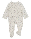 Baby Boys "Blue Foliage" Crossover Collar Footie : Color: Blue Frost