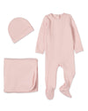 3 Piece Baby "Mon Etoile" Cotton Rich Pointelle Footie Set : Color: Pink