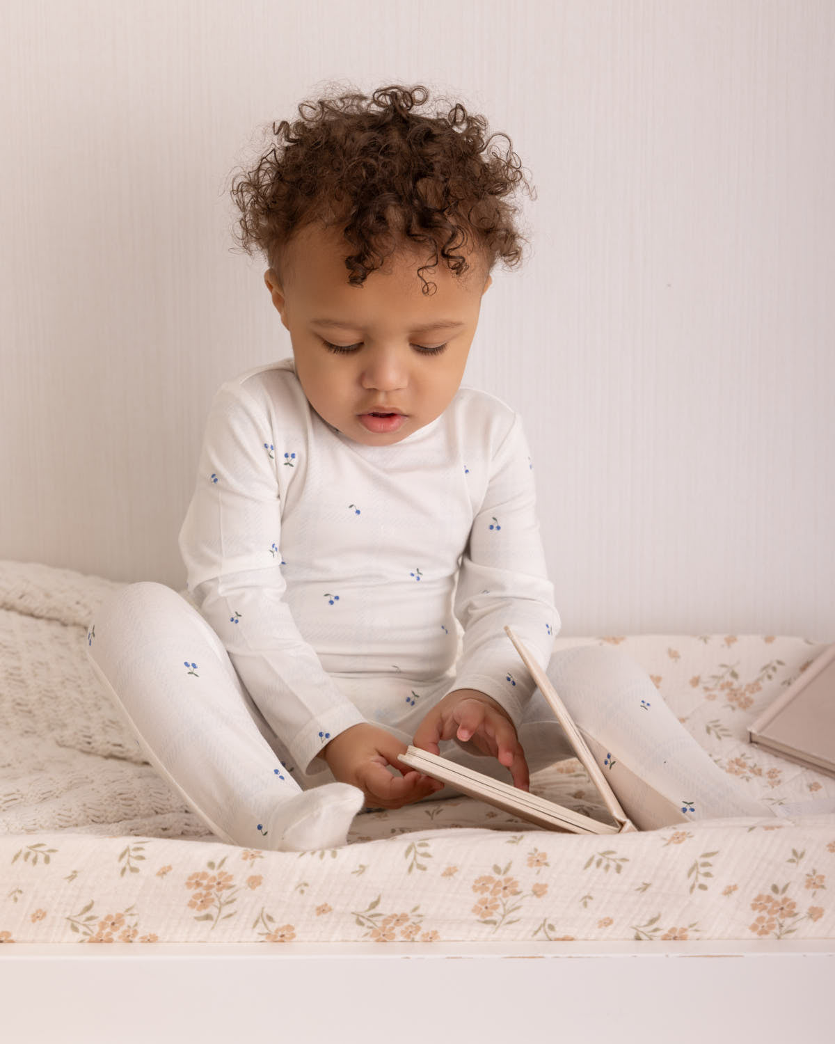 Baby "Berry Sweet" Modal Blend Tonal Plaid Footie
