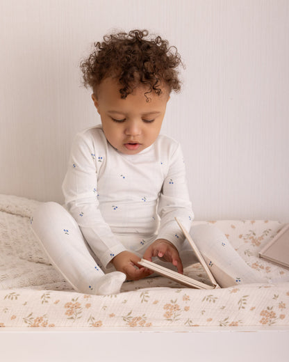 Baby "Berry Sweet" Modal Blend Tonal Plaid Footie