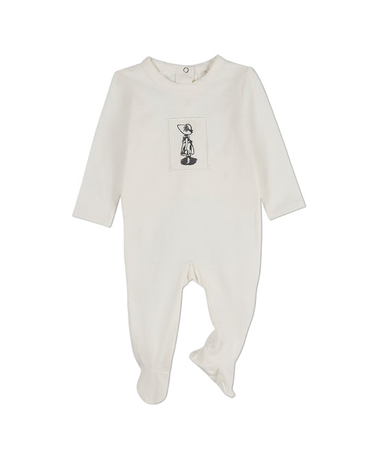 Baby Girls "The Little Girl And Her Sun Bonnet" Cotton Rich Footie