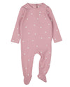 Baby and Toddler Girls "Kind Hearts" Rayon Blend Footie : Color: Old Rose