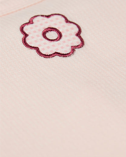 Baby Girls "A Little Flower Power" Embroidered Long-Sleeve Footie