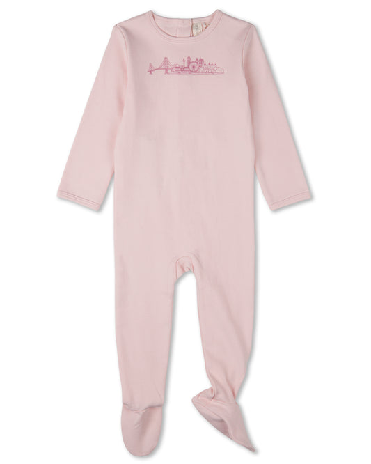 Baby "Merry Skyline" 100% Cotton Long-Sleeve Footie