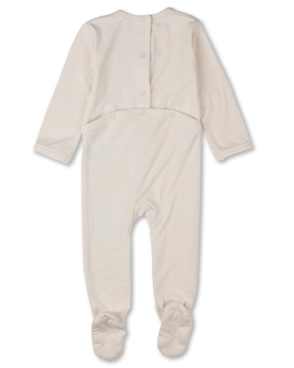 Baby "Bicycle Basket of Blooms" Rayon-Blend Embroidered Footie