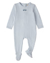 Baby Boys Nylon/Cotton/Rayon Footie with Vintage Embroidered Race Car