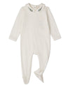 Baby Unisex "Blue Buds Sweetest Bloom" Cotton/Rayon Embroidered Footie