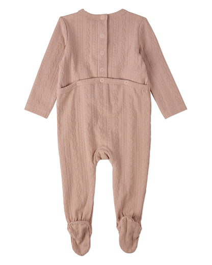 Baby and Toddler Cotton-Rich Faux Cable Knit Footie