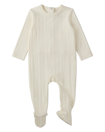 Baby and Toddler Cotton-Rich Faux Cable Knit Footie