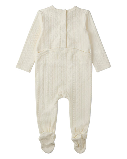 Baby and Toddler Cotton-Rich Faux Cable Knit Footie
