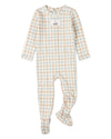 Baby "Let Your Dreams Set Sail" Rayon/Cotton Plaid Pointelle Footie