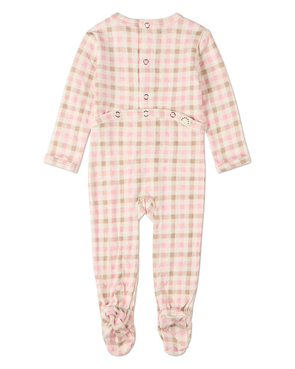 Baby "Let Your Dreams Set Sail" Rayon/Cotton Plaid Pointelle Footie
