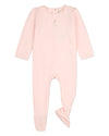 Baby Girls "Sitting Goose" Cotton-Rich Embroidered Footie