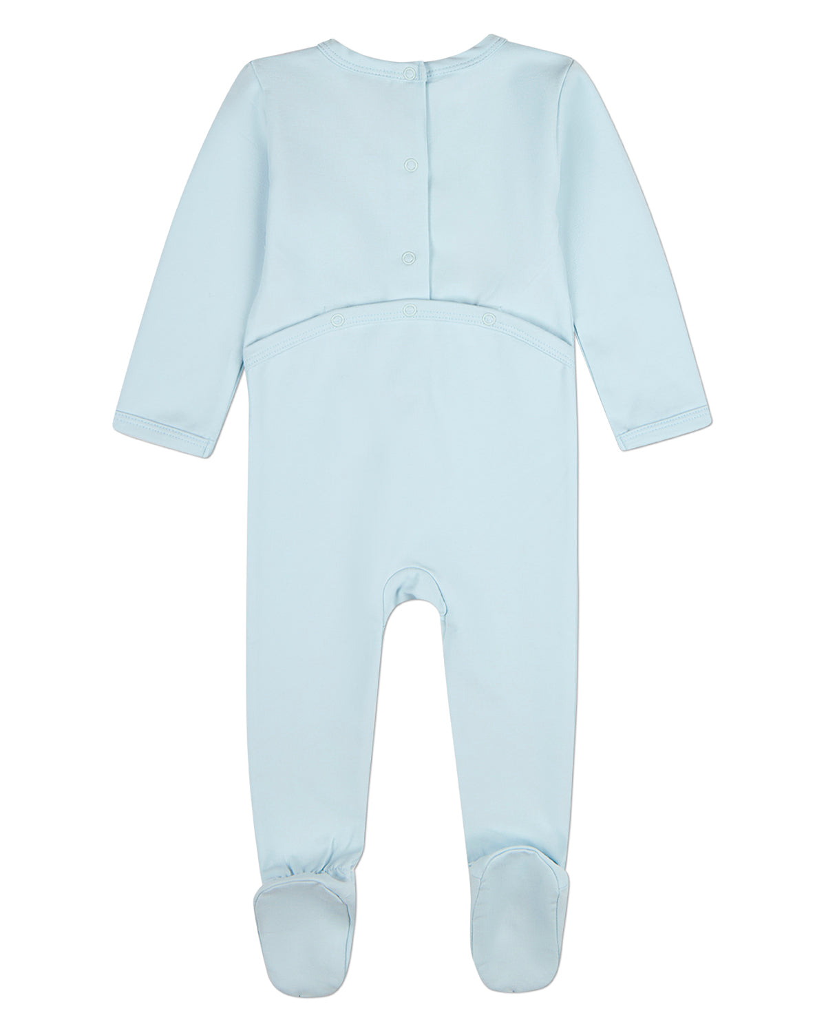 Baby Boys "Sitting Goose" Cotton-Rich Embroidered Footie