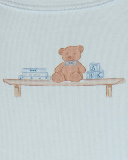 Baby "Bear On A Shelf" Modal-Blend Back-Snap Footie