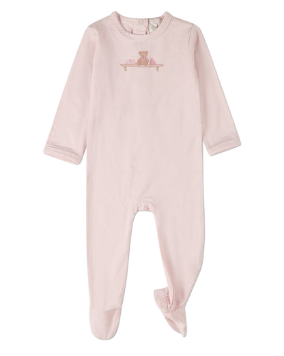 Baby "Bear On A Shelf" Modal-Blend Back-Snap Footie