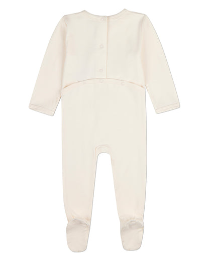 Baby "Bear On A Shelf" Modal-Blend Back-Snap Footie