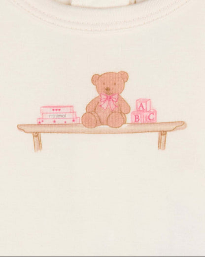 Baby "Bear On A Shelf" Modal-Blend Back-Snap Footie