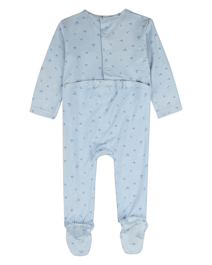 Baby "Delightful Cherries" Modal-Blend Back-Snap Footie
