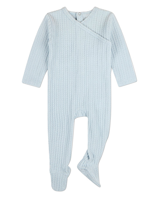 Baby Delicate Link-Patterned Silky-Soft Tencel-Blend Footie
