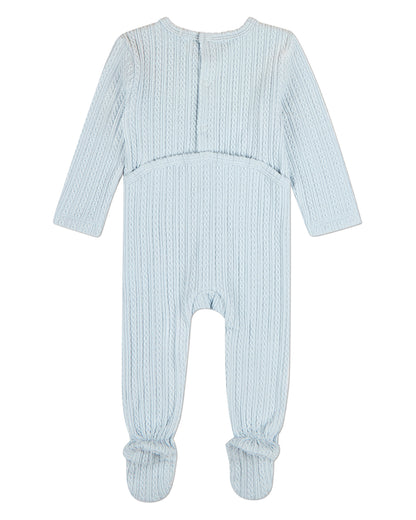Baby Delicate Link-Patterned Silky-Soft Tencel-Blend Footie