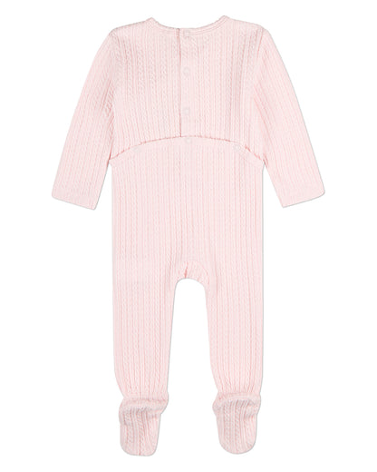 Baby Delicate Link-Patterned Silky-Soft Tencel-Blend Footie