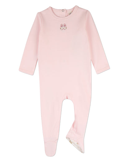 Baby Girls "Little Floral-Print Booties" 100% Cotton Footie